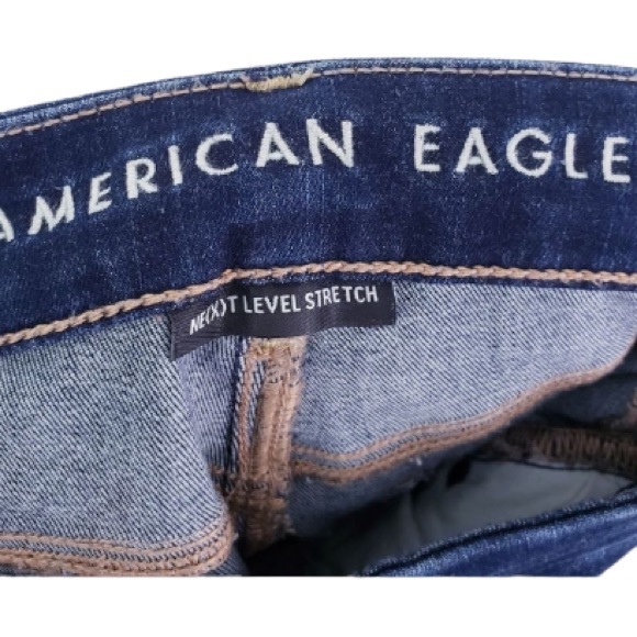 American Eagle Curvy Highest Rise Flare Jeans Size 12/30 Short - Picture 7 of 9